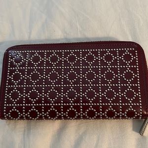 Tory burch cabernet and silver wallet